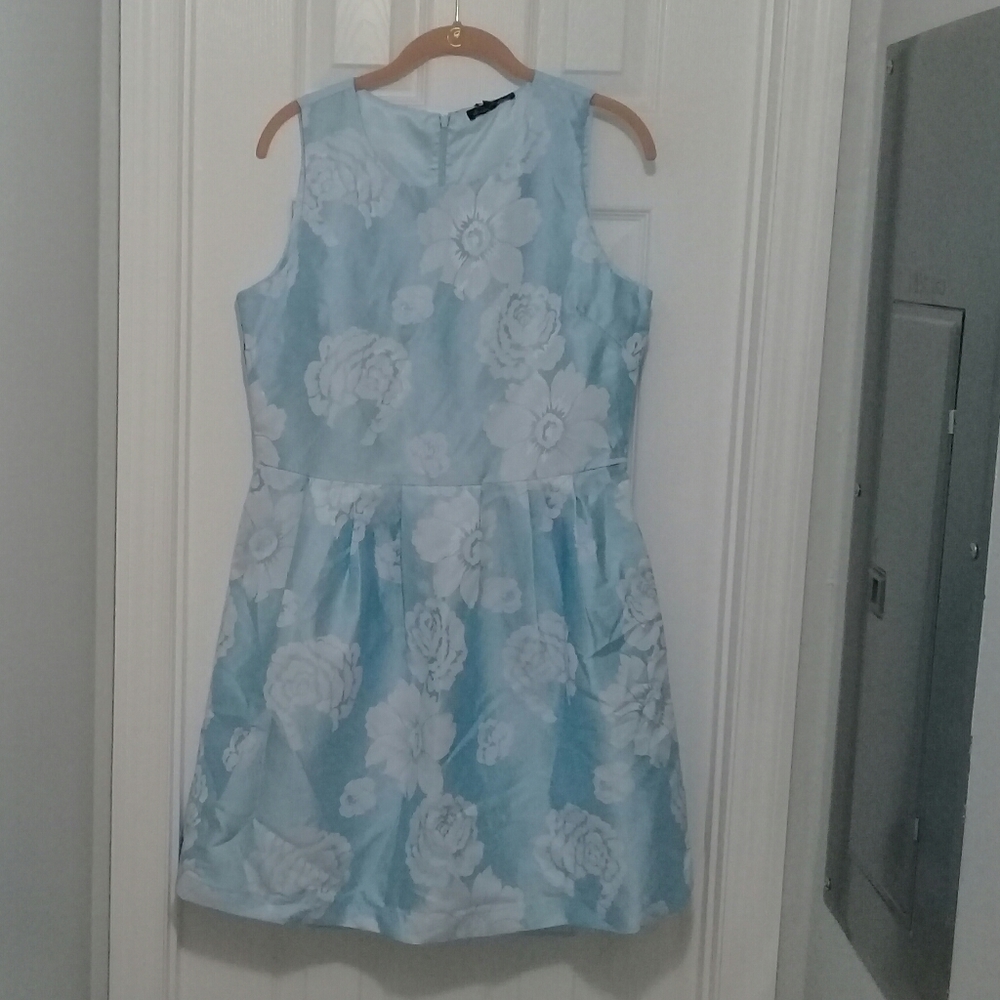 Blue floral dress